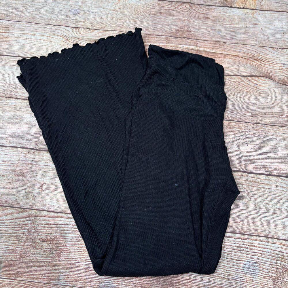 No Boundaries Black Ribbed Pants Junior Medium